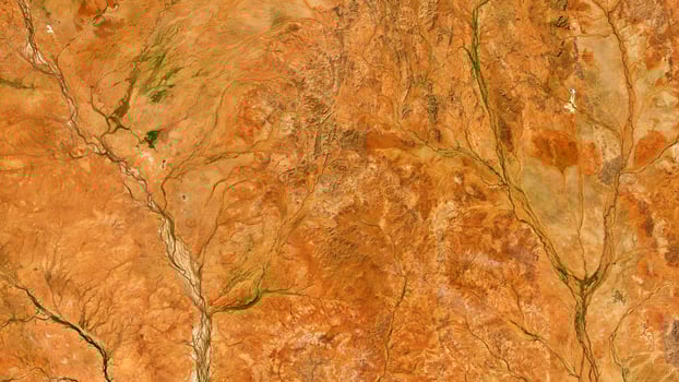 4K Desert Georgina Queensland Map, High Resolution Satellite View With No Border, Widescreen 4K Resolution photo