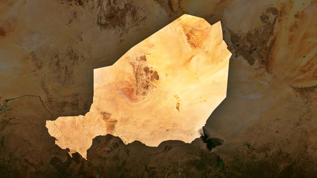 4K Niger Territory Map in Africa, High Resolution Satellite View, Widescreen 4K Resolution photo