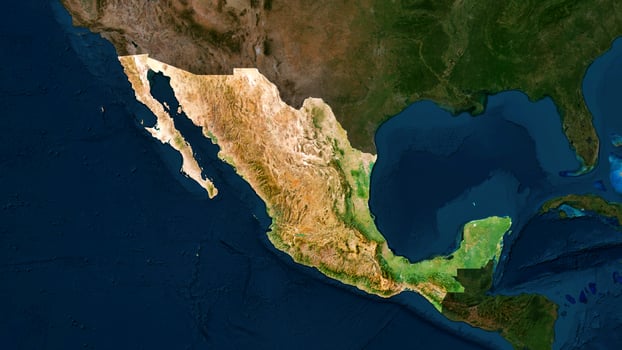 4K Mexico Territory Map, High Resolution Satellite View, Widescreen 4K Resolution photo