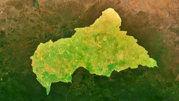 4K Central Africa Territory Map in Africa, High Resolution Satellite View, Widescreen 4K Resolution photo