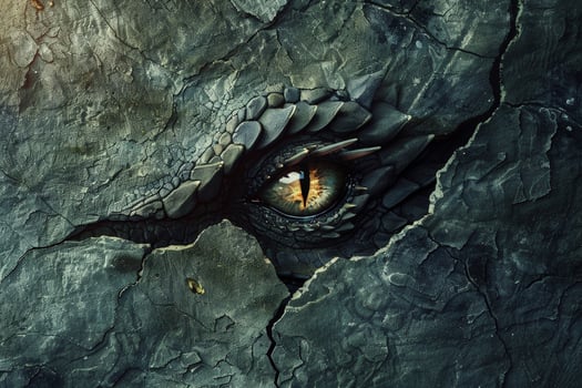 Detailed close up view of a dragons eye photo