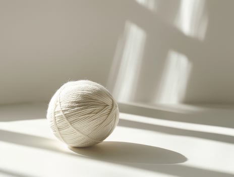 Soft yarn ball on a table photo