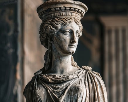 ancient greek statue of a female figure photo