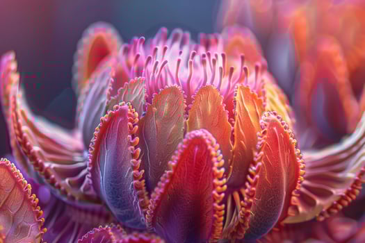 Vibrant Protea Flower Closeup photo