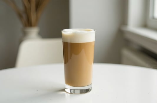 Glass mug coffee light background, drink for restaurant menu photo