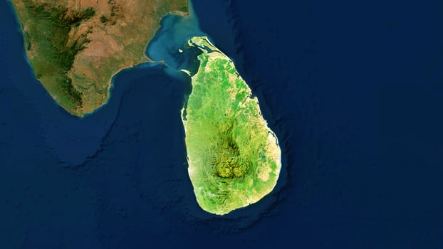 4K Sri Lanka Territory Map in Asia, High Resolution Satellite View, Widescreen 4K Resolution photo