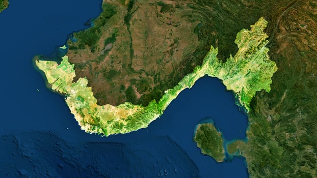 4K Vietnam Territory Map in Asia, High Resolution Satellite View, Widescreen 4K Resolution photo