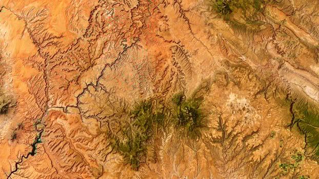 4K Canyonlands National Park in Utah Usa Map, High Resolution Satellite View With No Border, Widescreen 4K Resolution photo