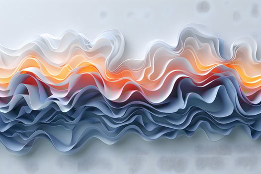 Abstract Waves in Pastel and Warm Tones for Modern Wall Art Design photo