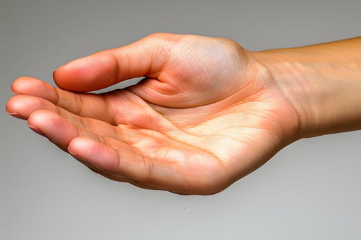 Open Hand Gesture Symbolizing Generosity, Friendship, and Support photo