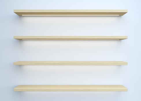 Wall background of furniture showcase shelves photo