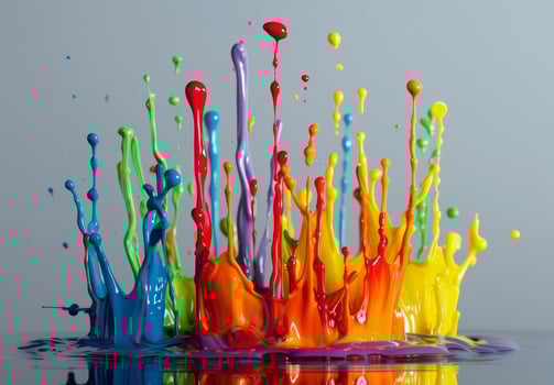 Colorful paint splatter abstract art photo