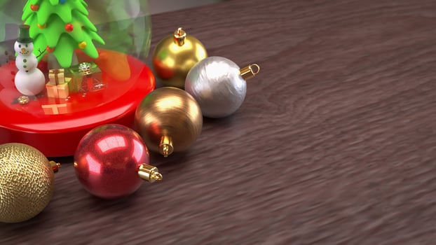 The Christmas decor Background for Holiday concept 3d rendering. photo