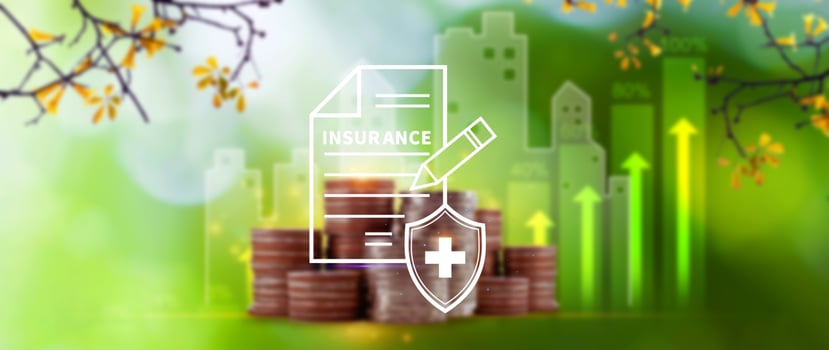 Insurance concept, medical coverage planning, hospital payments, representing different types of insurance such as health, home, car, travel, and policy management. photo