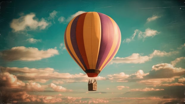 Up, Up and Away Enchanting Scene of Ascending Balloons photo