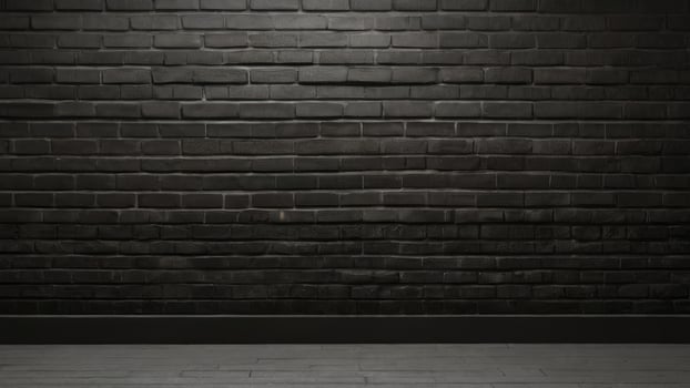 A striking photo of a black brick wall board pattern