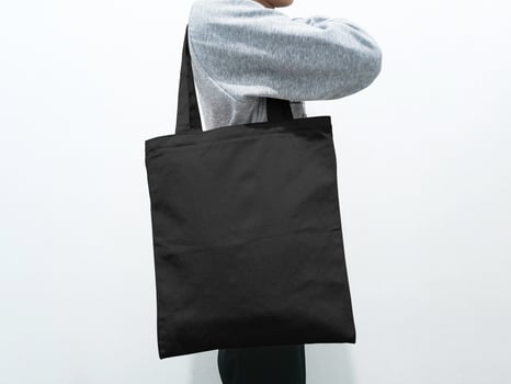 Canvas tote bag front view photo
