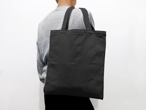 Canvas tote bag front view photo