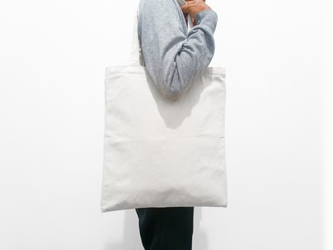 Canvas tote bag front view photo