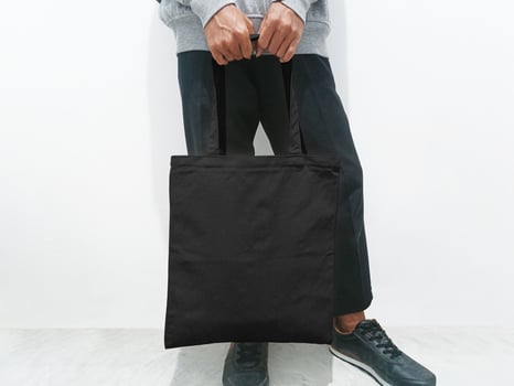 Canvas tote bag front view photo