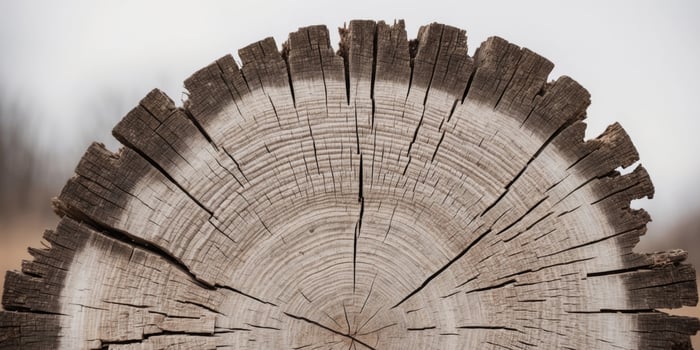 A close up of the bark of a tree that has been cut down. photo