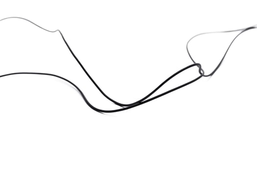 black wire isolated on a white background photo