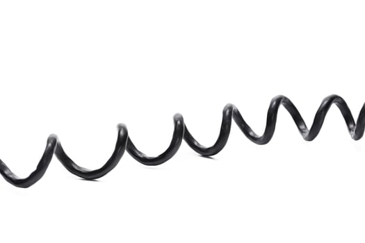 black wire isolated on a white background photo