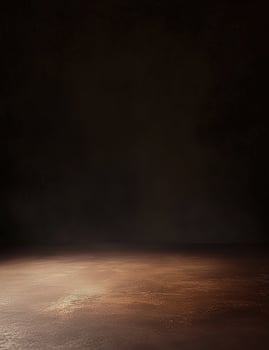 A dark room with a light coming from the ceiling photo