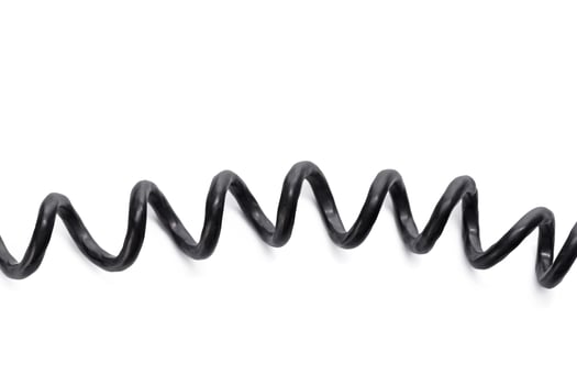 black wire isolated on a white background photo