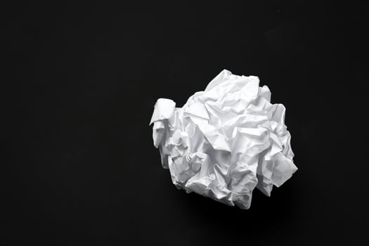 ball of white paper photo