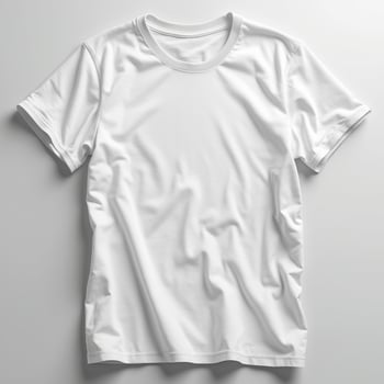 White cotton blank T-shirt photo
