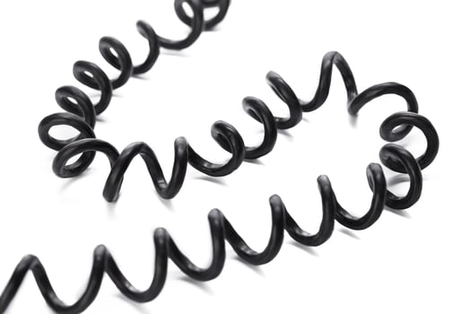 black wire isolated on a white background photo