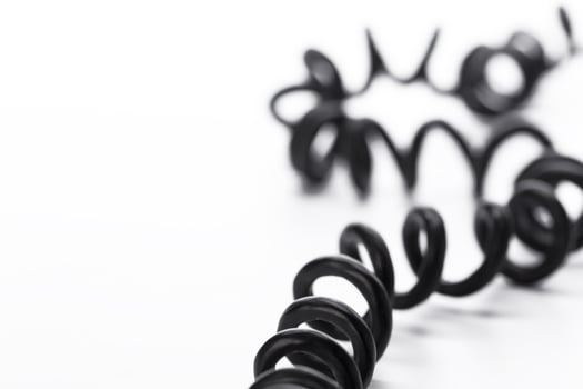 black wire isolated on a white background photo