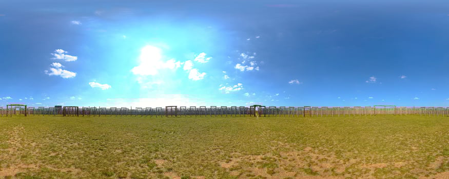 360 degree panorama from the center of circular sacred site at Pommelte, Germany photo