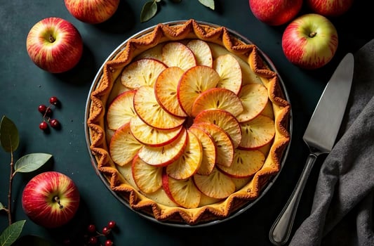 Whole Fruit apple Cake, Dessert Photo for sweet Bakery Restaurant