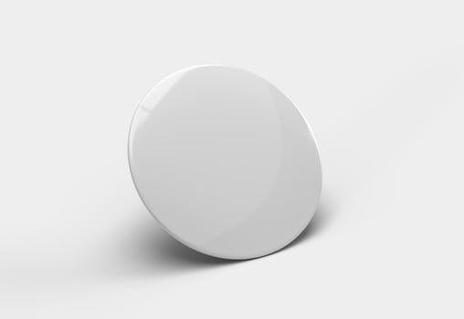 white Button Badge photo