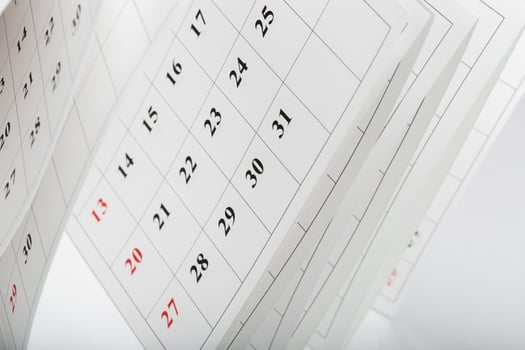 Calendar pages close up business time concept photo