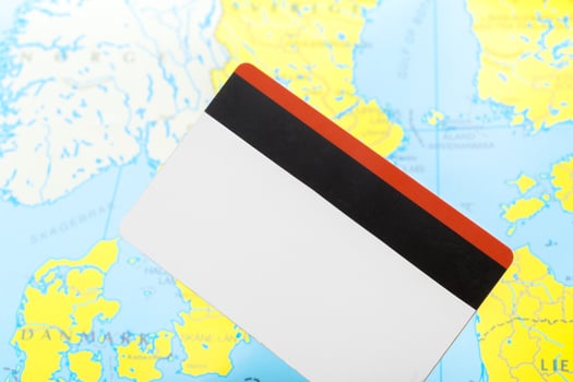 card on map photo