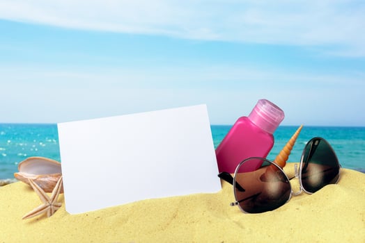beach accessories on the summer sands photo
