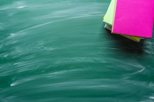 Education background on green chalkboard photo
