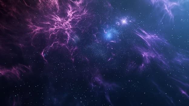 Abstract purple star dust splashes and sparks image photo