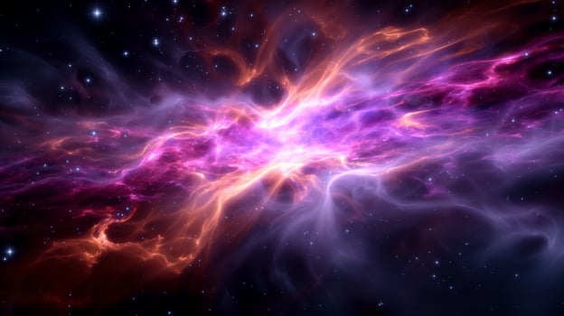 Colorful gas blast in outer space image photo