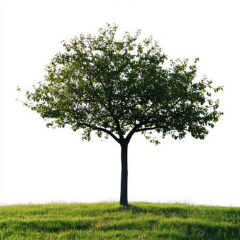 Forest tree isolated on white background photo