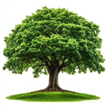 Forest tree isolated on white background photo