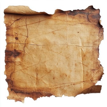 Old map fragment isolated on white background photo