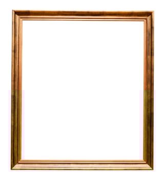 old common wooden painting frame isolated photo