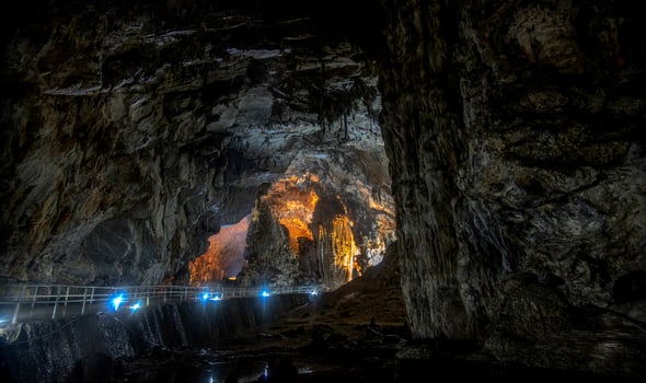 Exploring stunning rock formations in Grutas de Cacahuamilpa National Park photo
