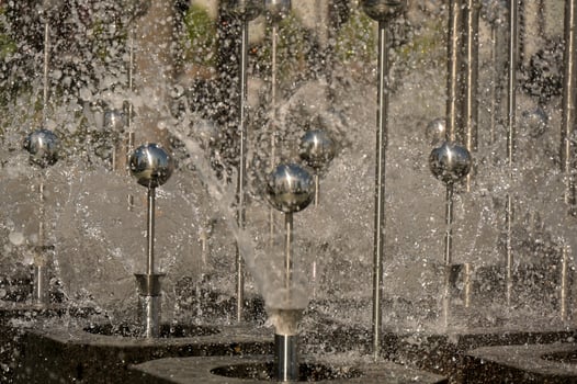 a fountain of water photo