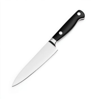 A sharp kitchen knife on a white background, perfect for cooking. isolated on white background. photo