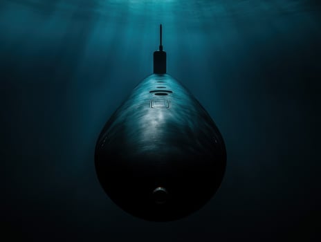Submarine exploring the depths of the ocean photo